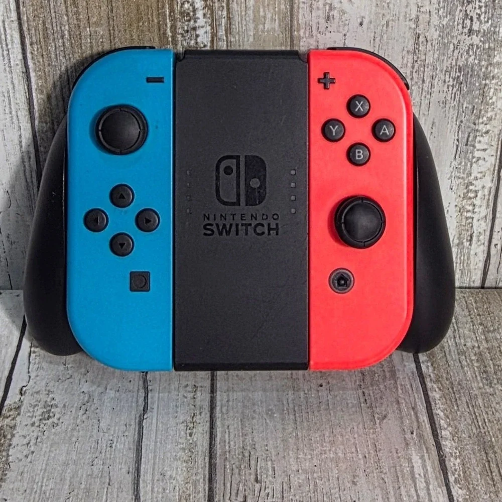 Nintendo Switch Joy-Con Controllers Neon Blue Red with Comfort Grip HAC-011